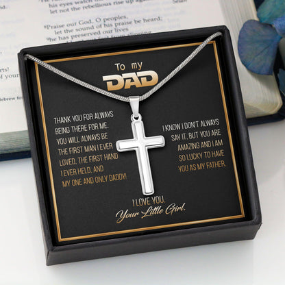 Dad Necklace,  To My Dad Gift Necklace Fathers Day Necklace Gift Cross Necklace