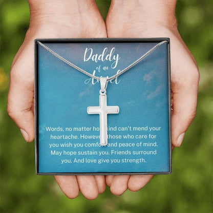 Daddy Of An Angel On Father’S Day Necklace, Loss Of Child Father’S Day Gift, Baby Loss Gift, Memorials Necklace