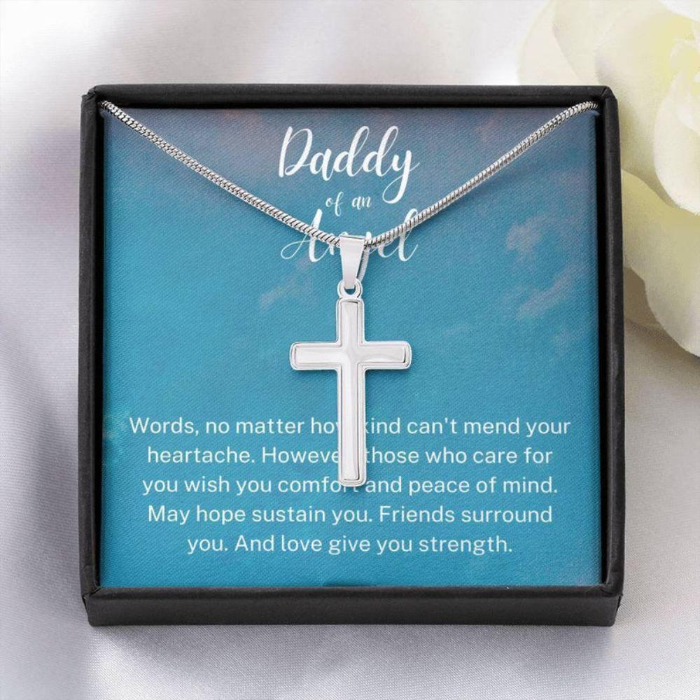 Daddy Of An Angel On Father's Day Necklace, Loss Of Child Father's Day Gift, Baby Loss Gift, Memorials Necklace