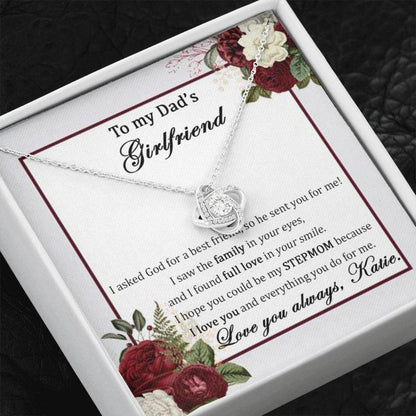 Dads Girlfriend Necklace, Christmas Necklace For Dads Girlfriend From Daughter, Birthday Jewelry For Step Mom, Future Dads Wife Gift