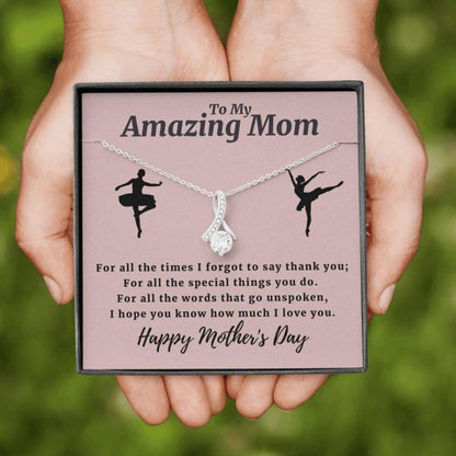 Mom Necklace, Dance Lover Mom Necklace, Ballet Mom Gifts, Gift For Mom, Necklace For Mom