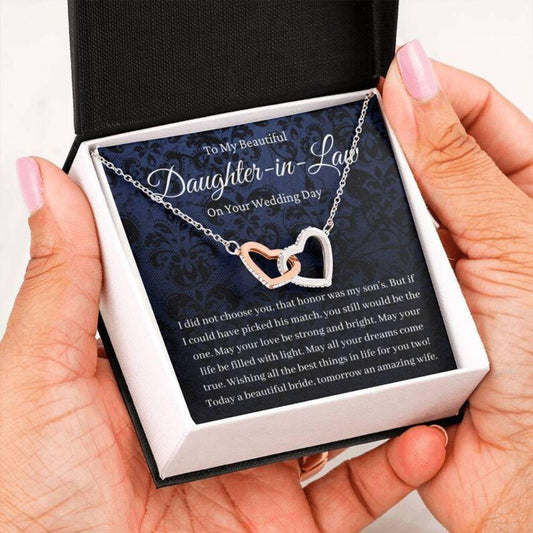 Daughter-In-Law Necklace, Daughter In Law Gift Necklace On Wedding Day, Bride Gift From Mother In Law