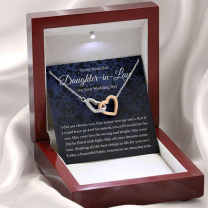 Daughter-In-Law Necklace, Daughter In Law Gift Necklace On Wedding Day, Bride Gift From Mother In Law