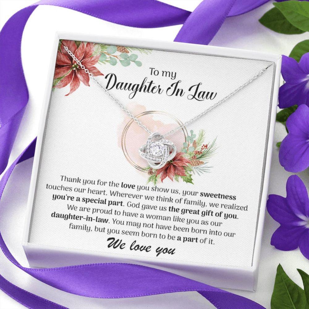 Daughter-In-Law Necklace, Christmas Necklace For Daughter-In-Law, To Our Future Daughter In Law Gift, Daughter-In-Law Necklace From Mother-In-Law