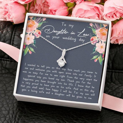 Daughter Necklace, Daughter-In-Law Necklace,  Daughter In Law Necklace Gift On Wedding Day, Future Daughter In Law Wedding