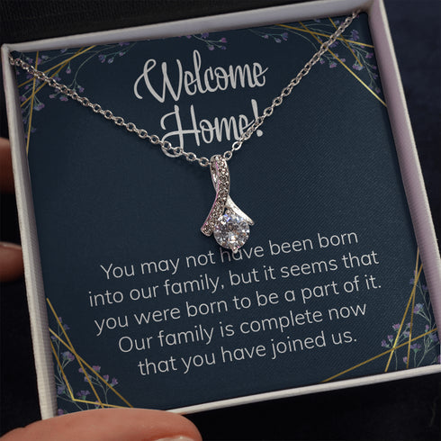 Daughter-In-Law Necklace, Welcome Home Gift “ Stepdaughter Daughter-In-Law Adoption Gift For Girl “ Alluring Necklace