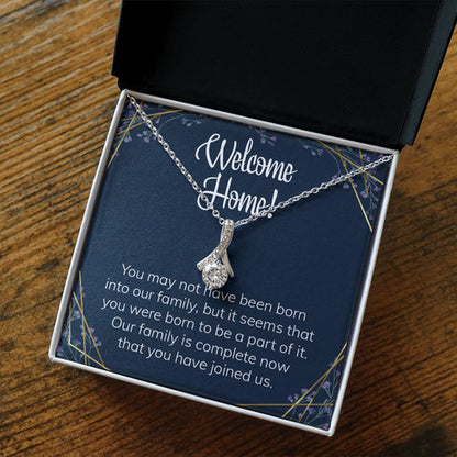 Daughter-in-law Necklace, Welcome Home Gift - Stepdaughter Daughter-In-Law Adoption Gift For Girl - Alluring Necklace