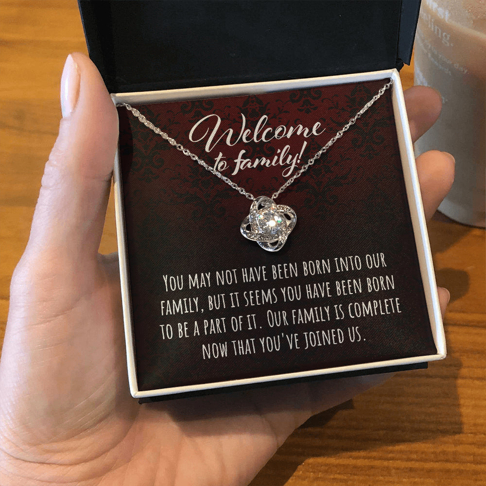 Daughter-in-law Necklace, Welcome To Family Daughter-In-Law Welcoming Message Gift - Step Daughter Gifts