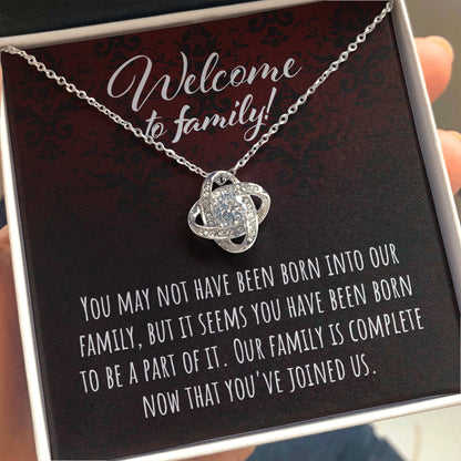 Daughter-In-Law Necklace, Welcome To Family Daughter-In-Law Welcoming Message Gift “ Step Daughter Gifts