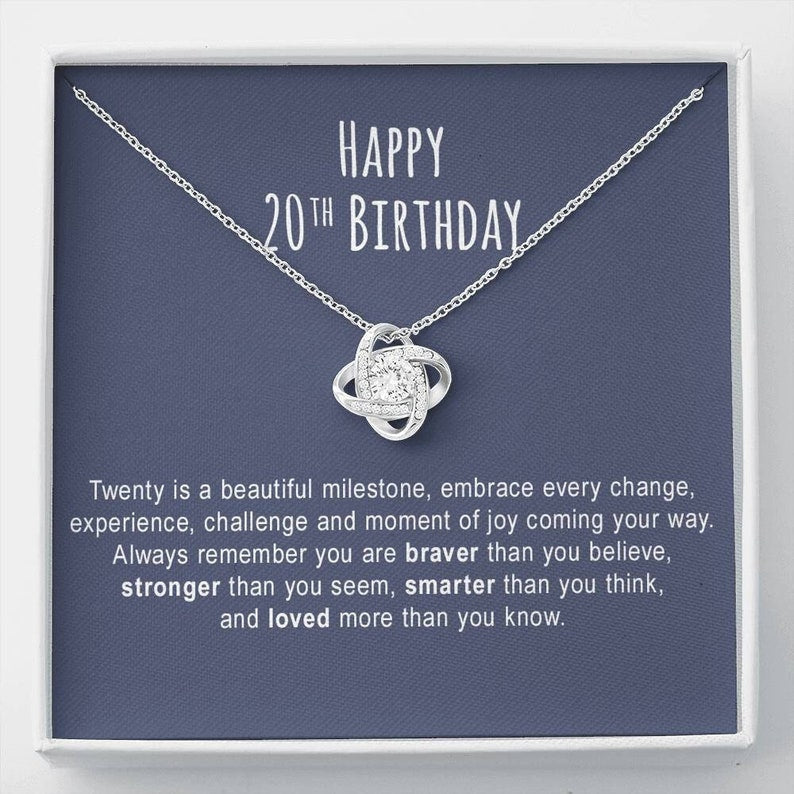Daughter Necklace, 20th Birthday Necklace Gift, 20th Birthday Necklace Gift For Her, 20th Birthday Necklace Gift Girl, 20 Year Old Gifts