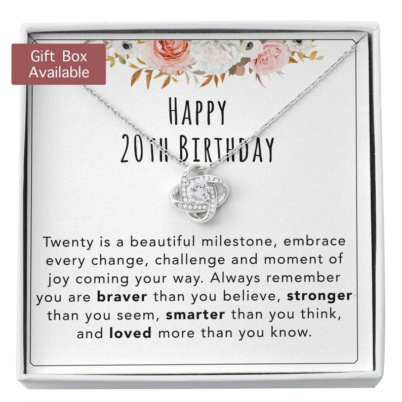 Daughter Necklace, 20th Birthday Necklace Gift For Her, 20th Birthday Daughter, 20th Birthday Jewelry, Gift From Mom/dad