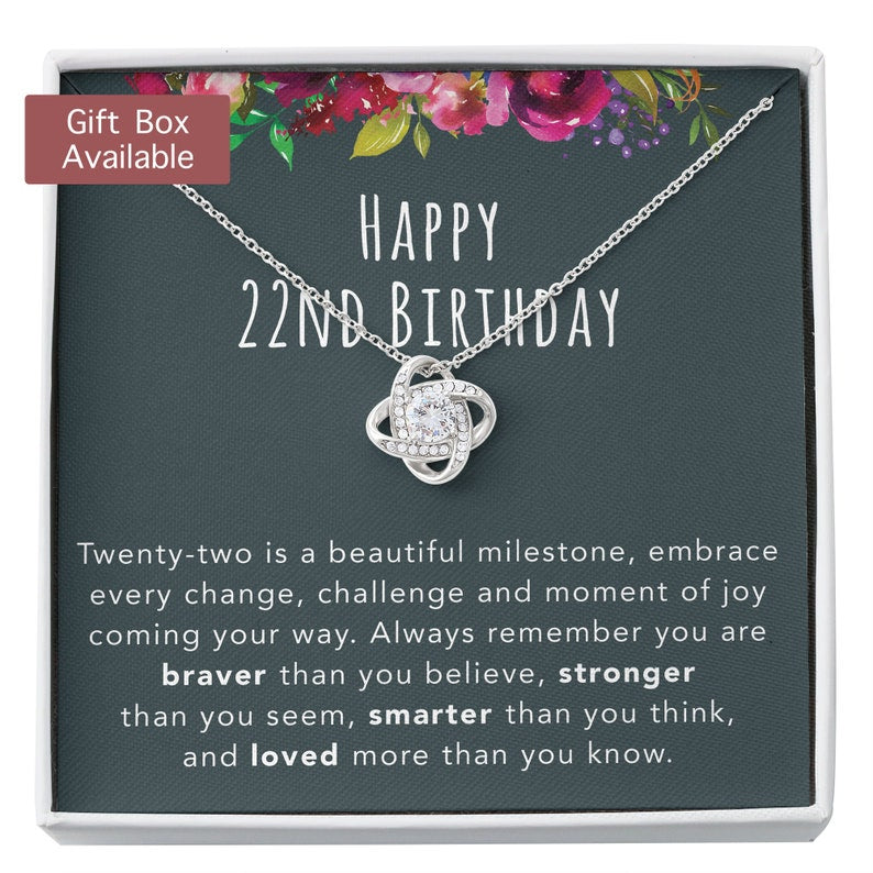 Daughter Necklace, 22nd Birthday Necklace Gift For Her, 22nd Birthday Jewelry, 22 Year Old Gift, 22nd Birthday Necklace Gift From Mom/dad
