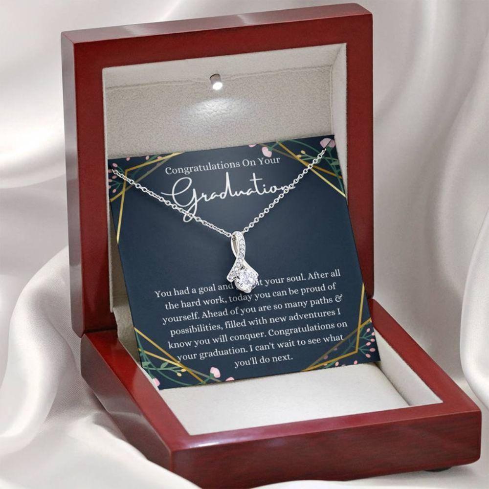 Daughter Necklace, College Graduation Gift For Her, Phd Graduation Gift, High School Graduation Gift For Best Friend