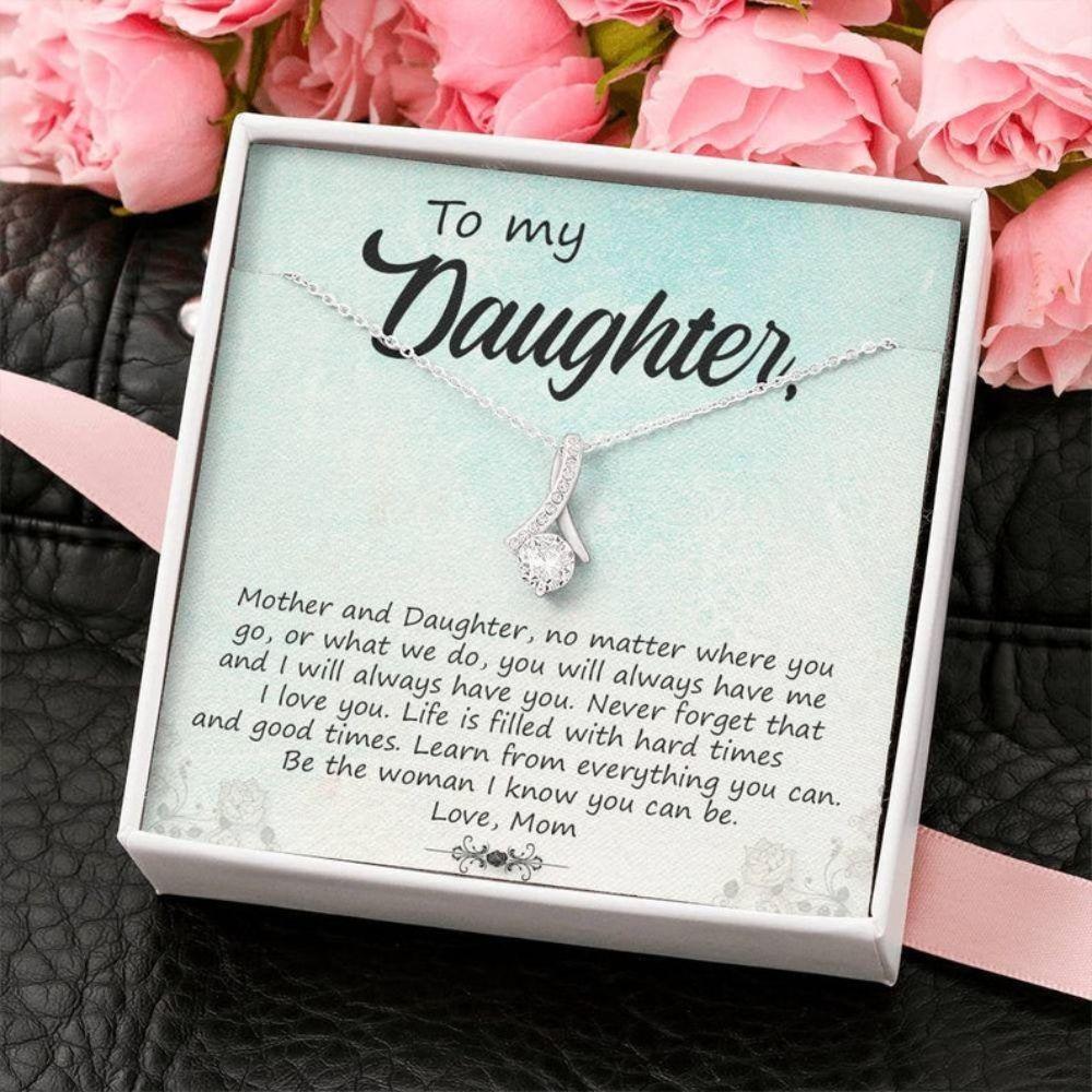 Daughter Necklace, Daughter Gift From Mom Alluring Necklace, Mother Daughter Gift, Message Card To Daughter