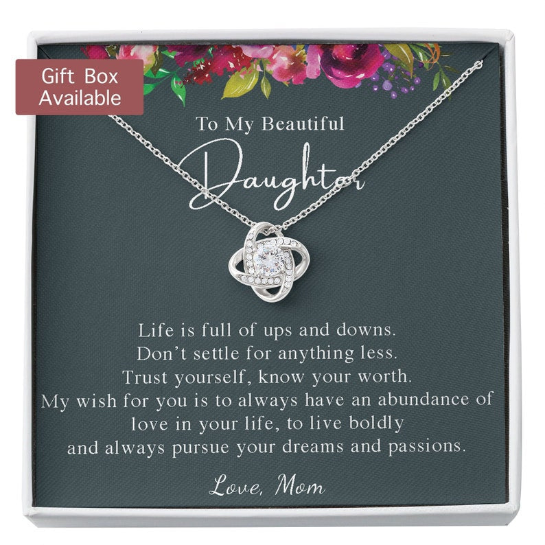 Daughter Necklace, Daughter Gifts, Daughter Gift From Mom, Daughter Birthday Necklace Gift, Daughter Mother's Day Necklace Gift