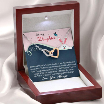 Daughter Necklace, Easter Gift To Daughter “ Gift Necklace Message Card