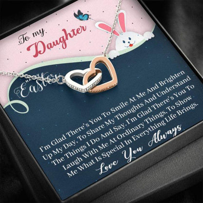 Daughter Necklace, Easter Gift To Daughter - Gift Necklace Message Card