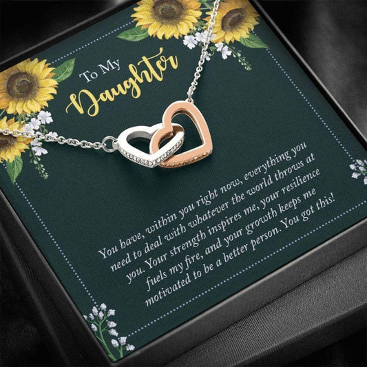 Daughter Necklace, Encouragement Gift For Daughter From Parents, Gift For Her On Graduation, Birthday Daughter Gift