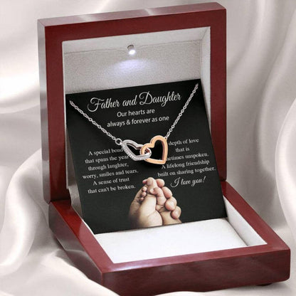 Daughter Necklace, Father And Daughter Necklace Gift, Daughter Gift From Father, Christmas Necklace For Daughter From Dad