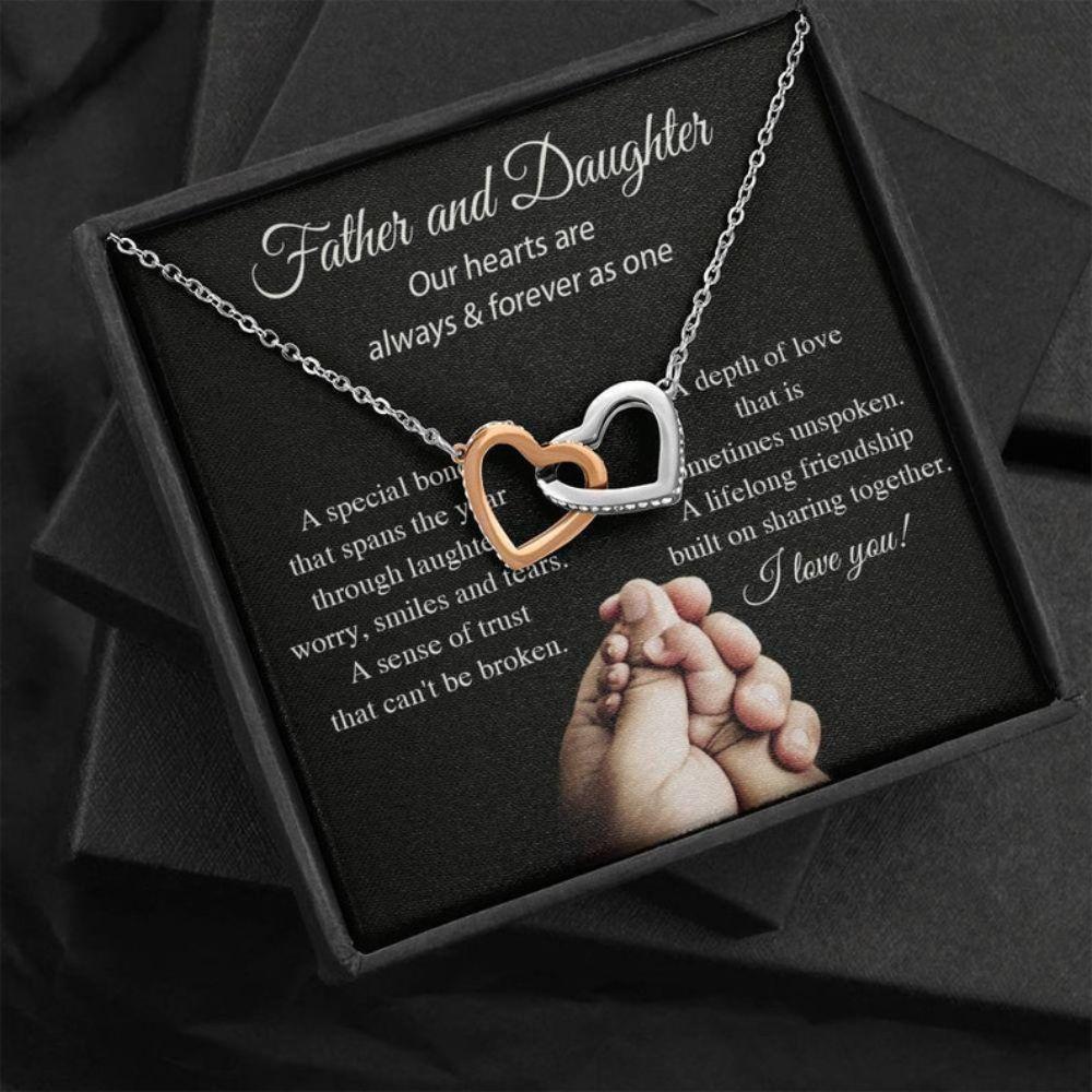 Daughter Necklace, Father And Daughter Necklace Gift, Daughter Gift From Father, Christmas Necklace For Daughter From Dad, The Bond Between Father & Daughter