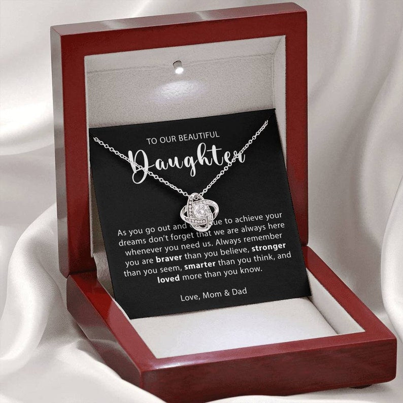 Daughter Necklace From Mom And Dad, Daughter Gift From Mom And Dad, Daughter Necklace From Mom, Daughter Gifts