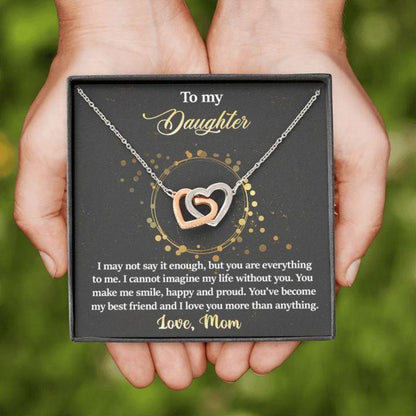 Daughter Necklace From Mom “ You Are Everything “ Gift Necklace Message Card