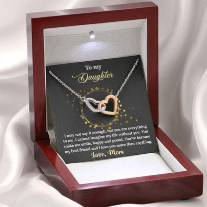 Daughter Necklace From Mom “ You Are Everything “ Gift Necklace Message Card