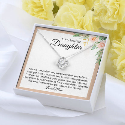 Daughter Necklace, Gift For Daughter From Mom, Daughter Mother Necklace, Daughter Gift From Mom, To My Daughter