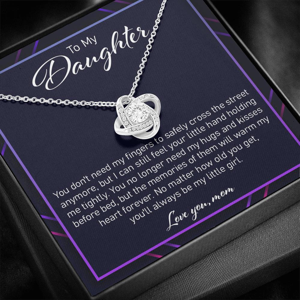 Daughter Necklace, Gift For Daughter From Mom “ Love Knot Necklace