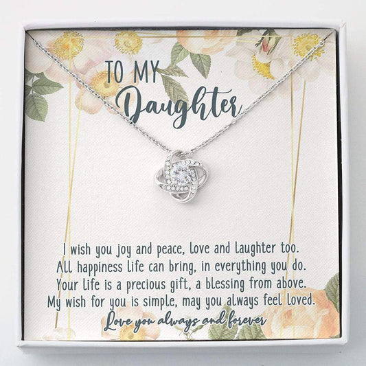 Daughter Necklace - Gift For Daughter - Love Knots - Necklace With Gift Box For Birthday Christmas