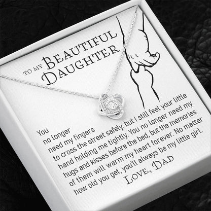 Daughter Necklace, Gift From Father To Daughter Gift You No Longer Need My Fingers To Cross The Street