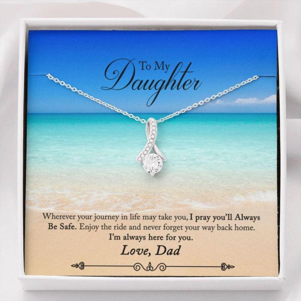 Daughter Necklace - Gift To Daughter - To Daughter From Dad Beach Gift