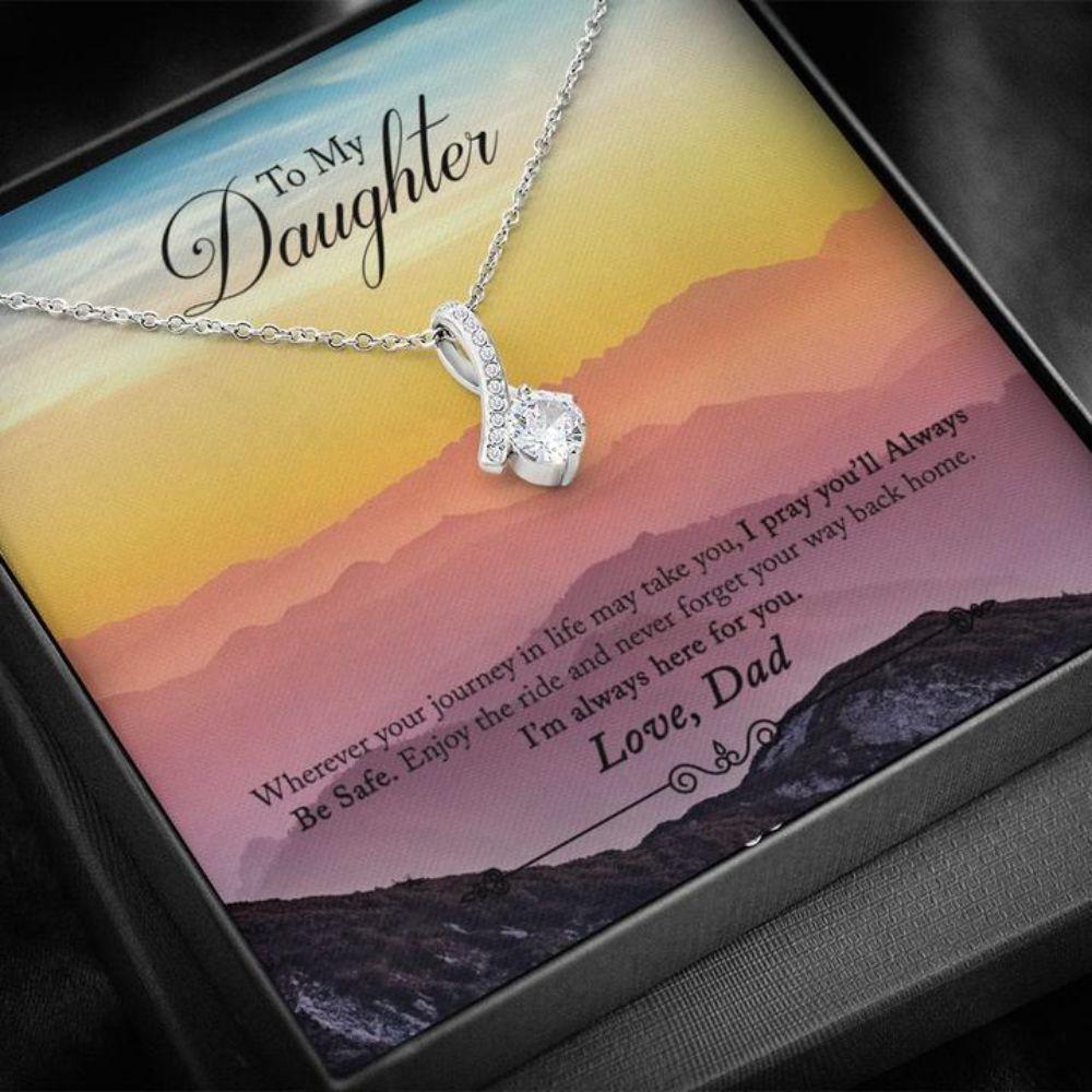 Daughter Necklace “ Gift To Daughter “ To Daughter From Dad Mountains The