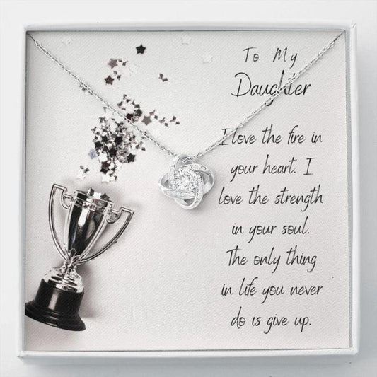 Daughter Necklace - Gift To Daughter - To My Athlete Daughter Stronger Together 
