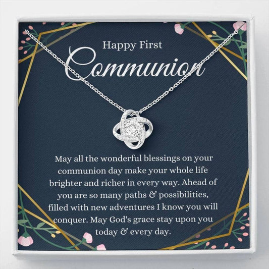 Daughter Necklace, Girl First Communion Gift Necklace, First Holy Communion, 1st Communion
