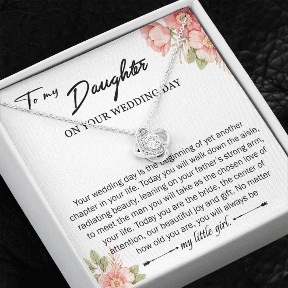 Daughter Necklace, Necklace Gift For Daughter On Wedding Day, Sentimental Bride Gift From Mom, Daughter Wedding Day Jewelry, Gift For Bride