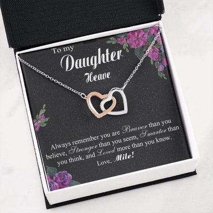 Daughter Necklace, Personalized Gift For Daughter, Valentines Day Gift To Daughter, Gift For Daughter, Gift From Dad/ Mom