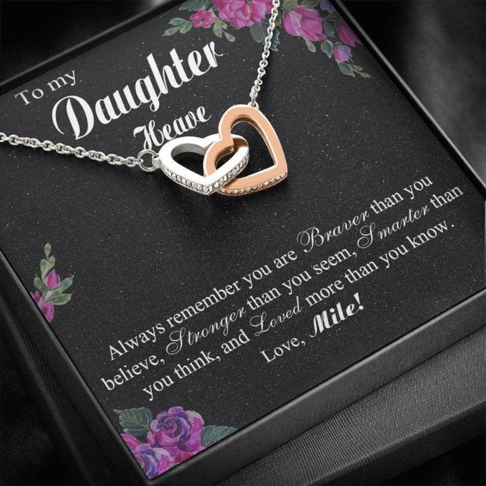 Daughter Necklace, Personalized Gift For Daughter, Valentines Day Gift To Daughter, Gift For Daughter, Gift From Dad/ Mom, Best Daughter Gift, Daughter Jewelry