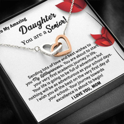 Daughter Necklace, Senior 2024 Necklace Gift For Daughter, Back To School Gift, Last First Day Of School Gift, Senior Gift