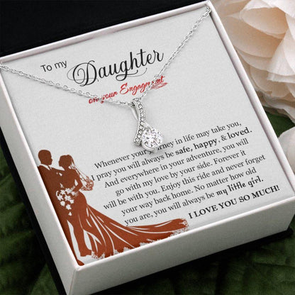 Daughter Necklace, Sentimental Engagement Gift For Daughter, Daughter Engaged Gift, Alluring Necklace Gift For Daughter On Her Engagement Event