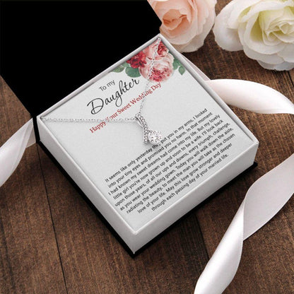 Daughter Necklace, Sentimental Wedding Gift For Bride From Mom, Bride Jewelry Gift From Mom, Daughter Gift On Wedding Day, Wedding Gift For Daughter
