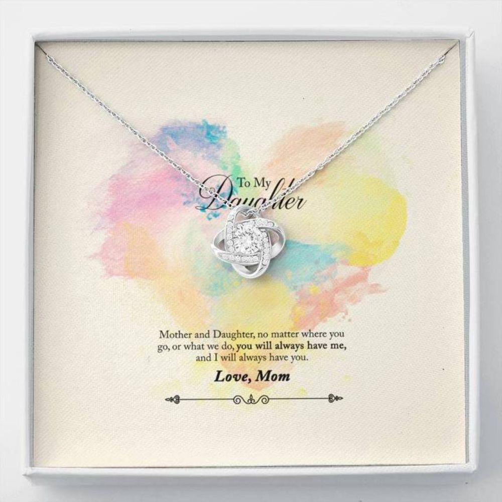 Daughter Necklace, To Daughter From Mom Colorful Stronger Together