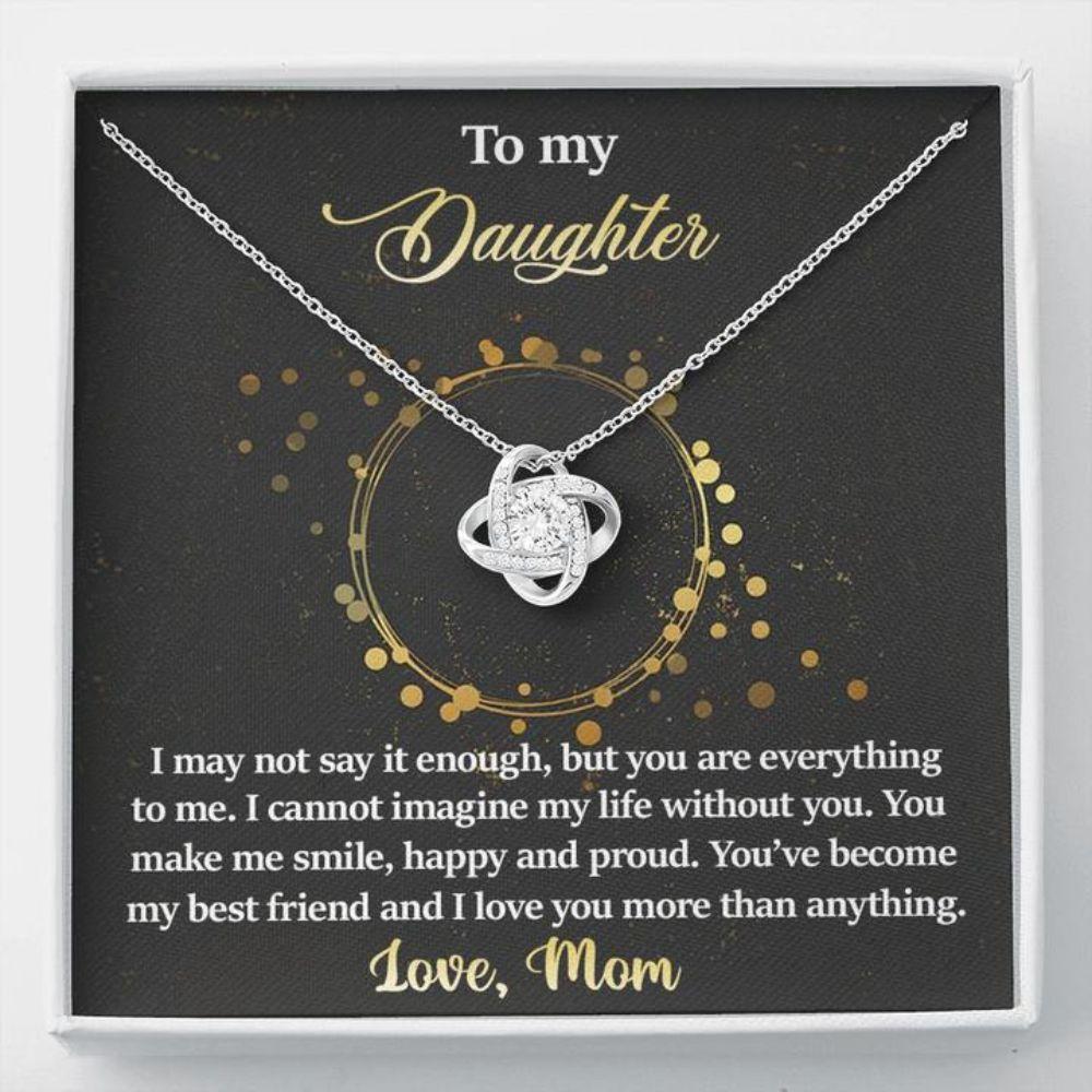 Daughter Necklace, To Daughter From Mom - Everything To Me - Gift Necklace Message Card