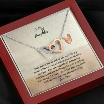 Daughter Necklace, To Daughter Gift From Mom Butterfly Necklace