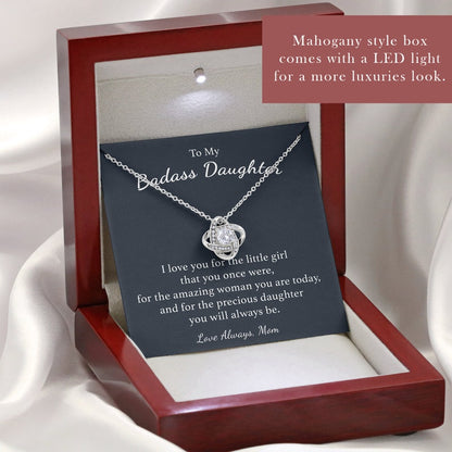 Daughter Necklace, To My Badass Daughter Necklace, Badass Daughter Gift, Daughter Gift From Mom, Daughter Graduation Gift