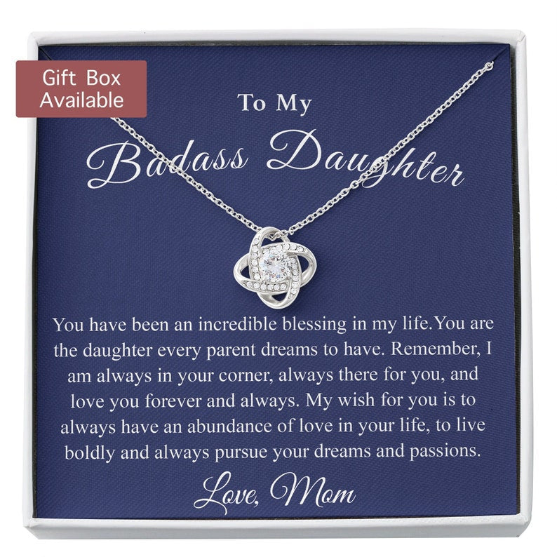 Daughter Necklace, To My Badass Daughter Necklace, Badass Daughter Necklace, Badass Daughter Gift, Daughter Gift From Mom