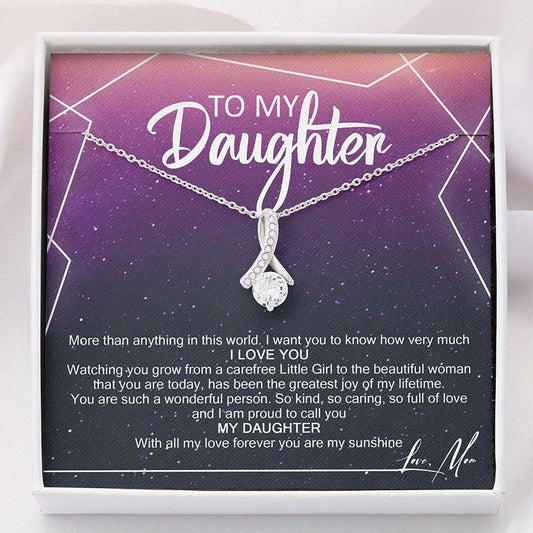 Daughter Necklace - To My Daughter Gift Necklace - Alluring Beauty  Necklace With Gift Box For Birthday Christmas