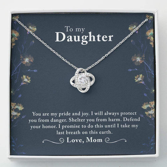 Daughter Necklace - To My Daughter Necklace Gifts - Love Knots