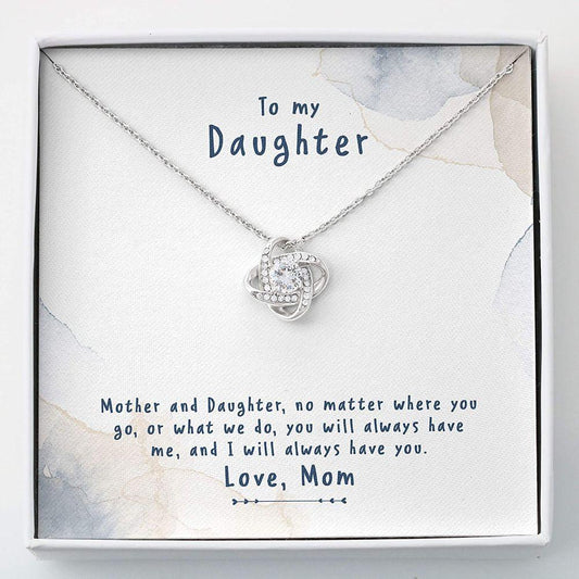 Daughter Necklace - To My Daughter Necklace Gifts - Love Knots