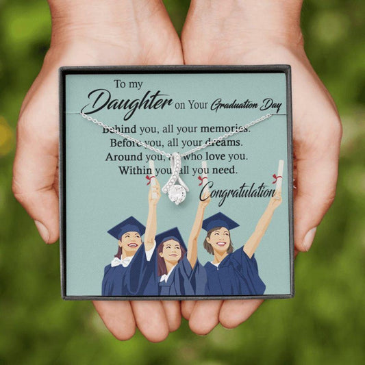 Daughter Necklace, To My Daughter On Graduation Day Gift, Graduation Gift For Daughter From Dad/ Mom, Daughter High School Graduation